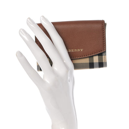 Burberry Calfskin Horseferry Check Chesam Card Case Tan 2 of 8
