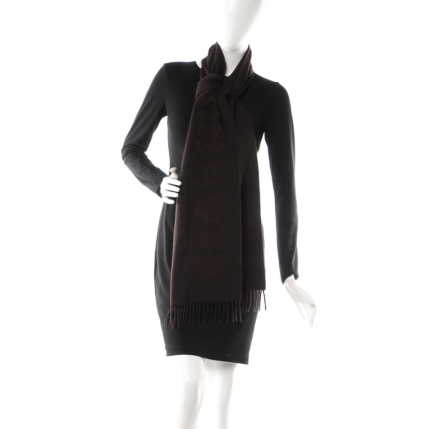 Cashmere CC Scarf Brown