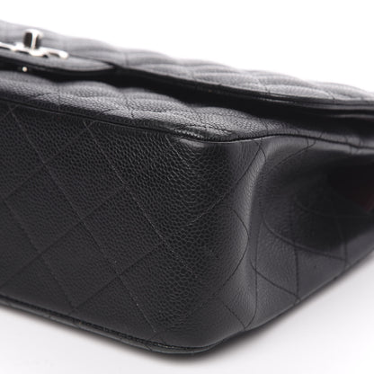 Chanel Caviar Quilted Jumbo Double Flap Black 11 of 16