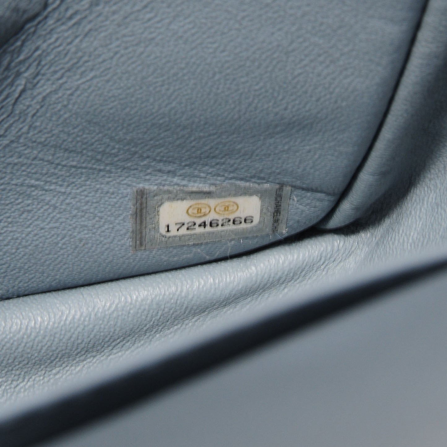 Iridescent Caviar Maxi Double Flap Grey