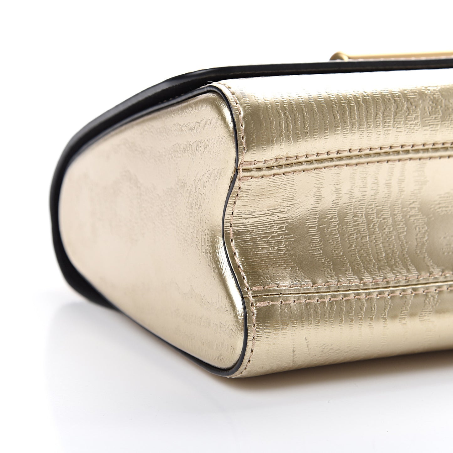 Calfskin Gravity Twist Shoulder Bag PM Gold