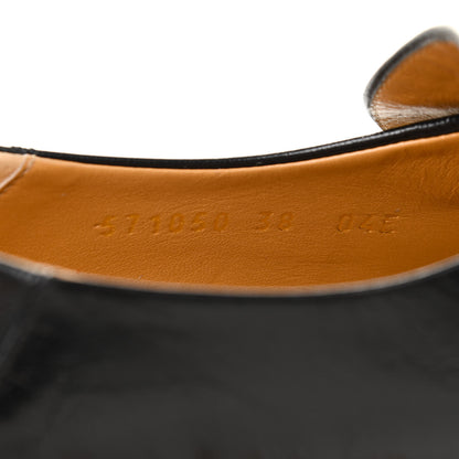Gucci Goatskin Womens Horsebit Mid-Heel Loafers 38 Black 8 of 8
