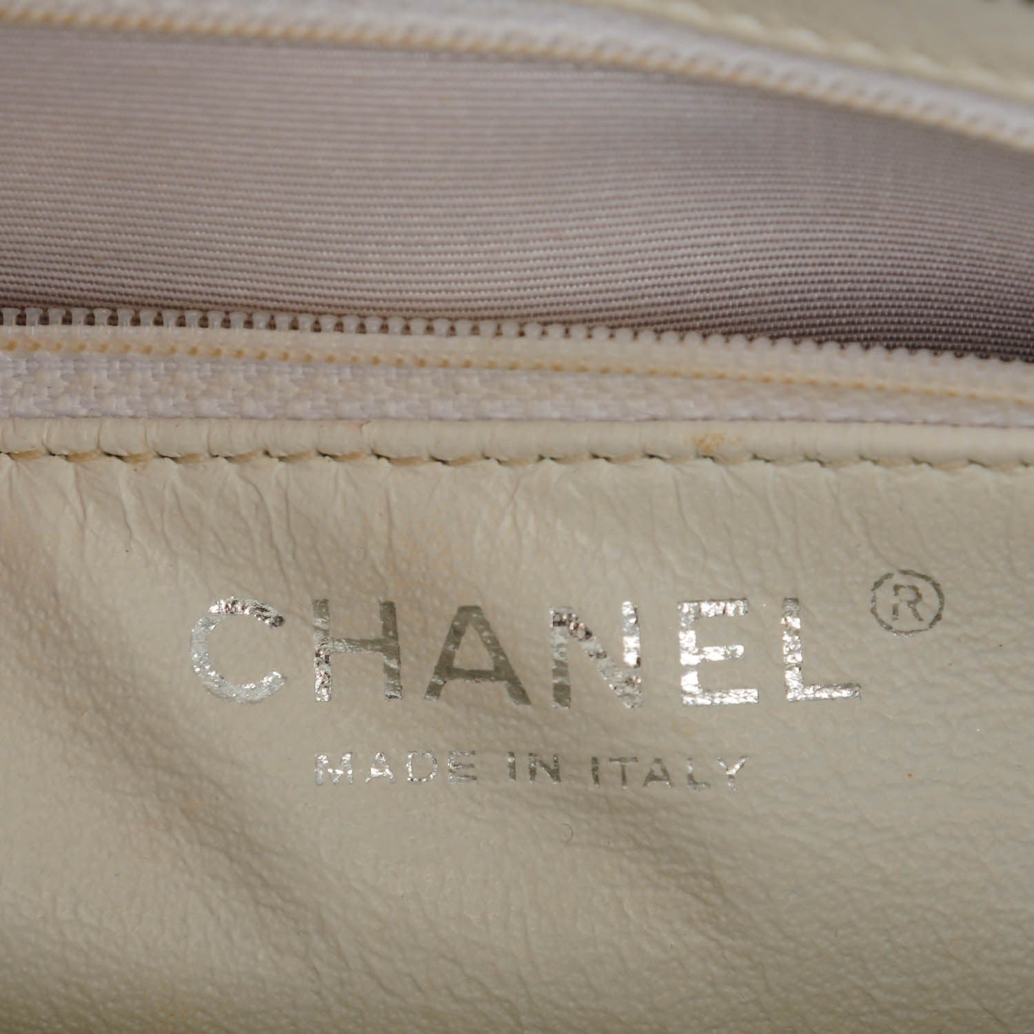 Chanel Caviar Quilted Medallion Tote White 6 of 7