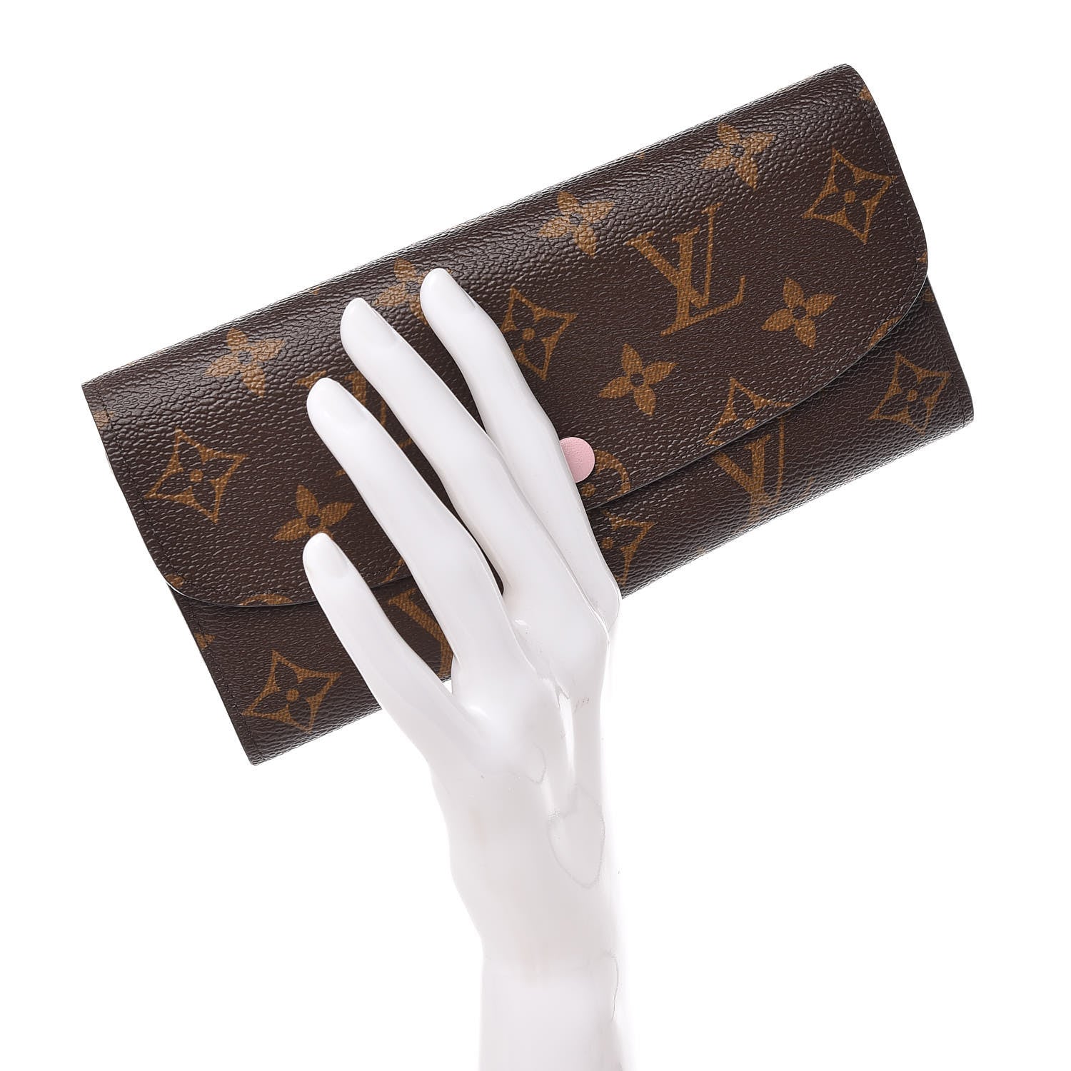 Louis Vuitton Monogram Emilie Wallet Rose Ballerine 2 of 9