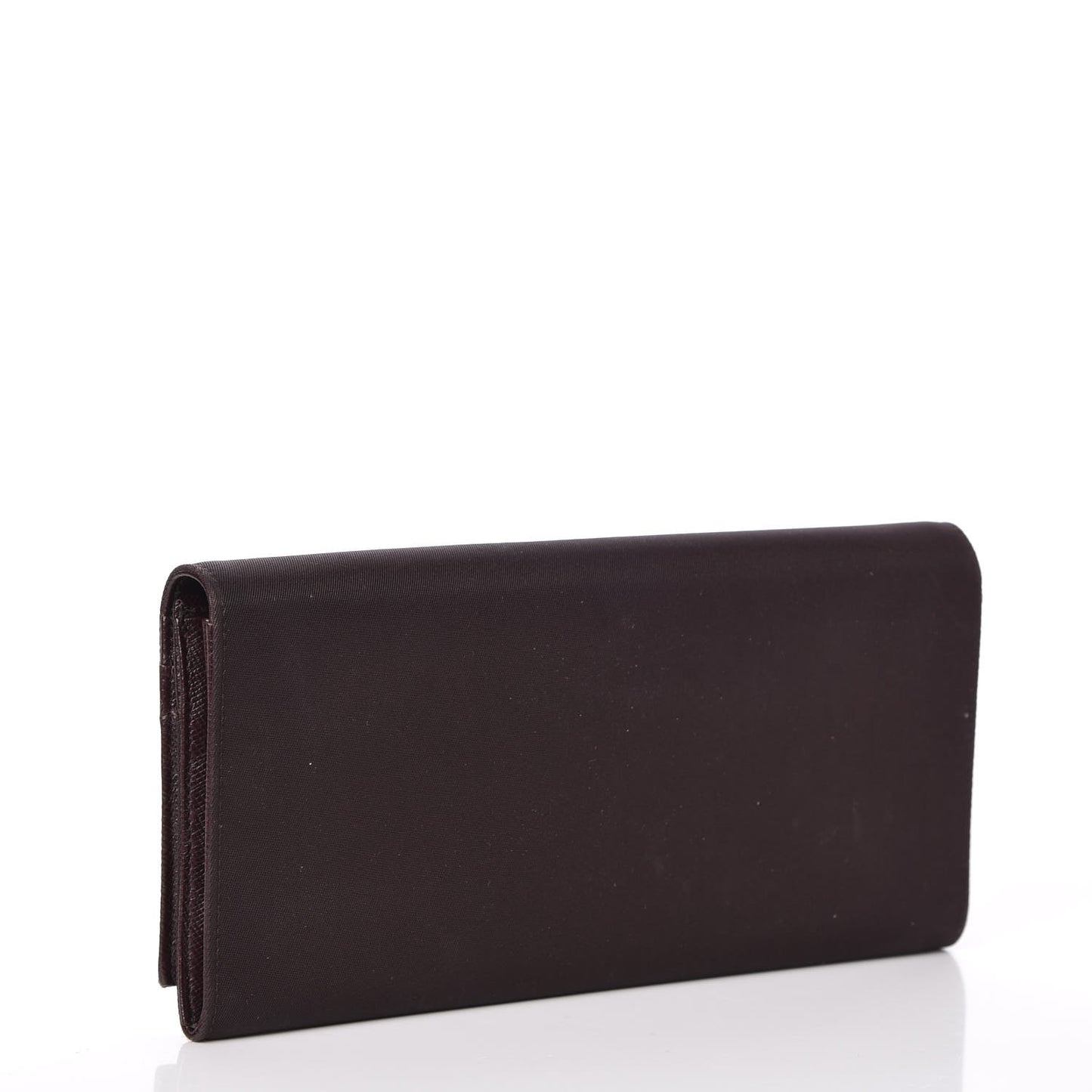 Tessuto Nylon Continental Flap Wallet Ebano
