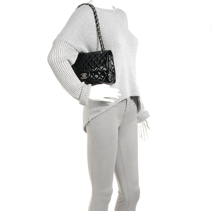 Chanel Patent Medium Double Flap Black 2 of 7