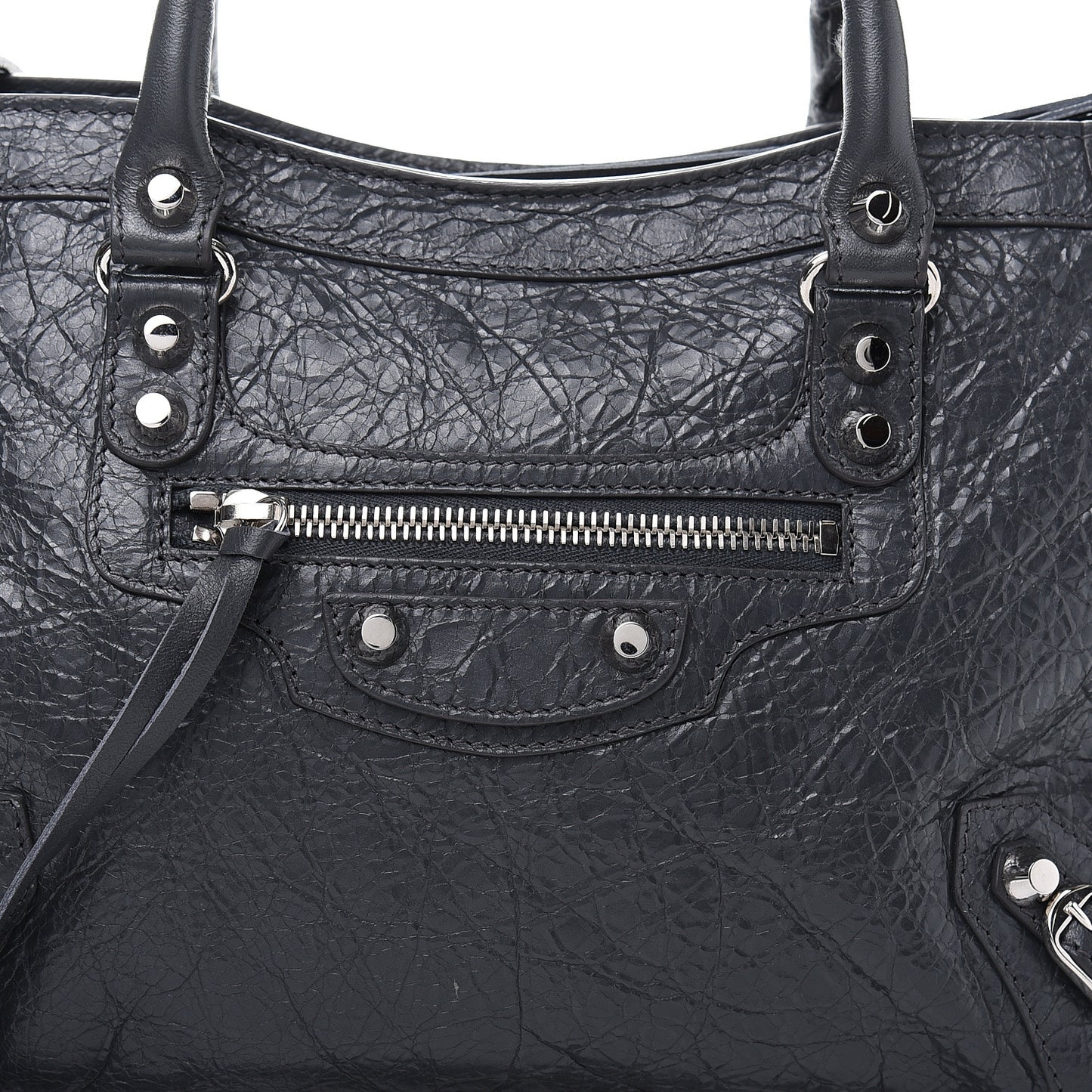 Agneau Classic Silver Hardware S City Gris Fossile