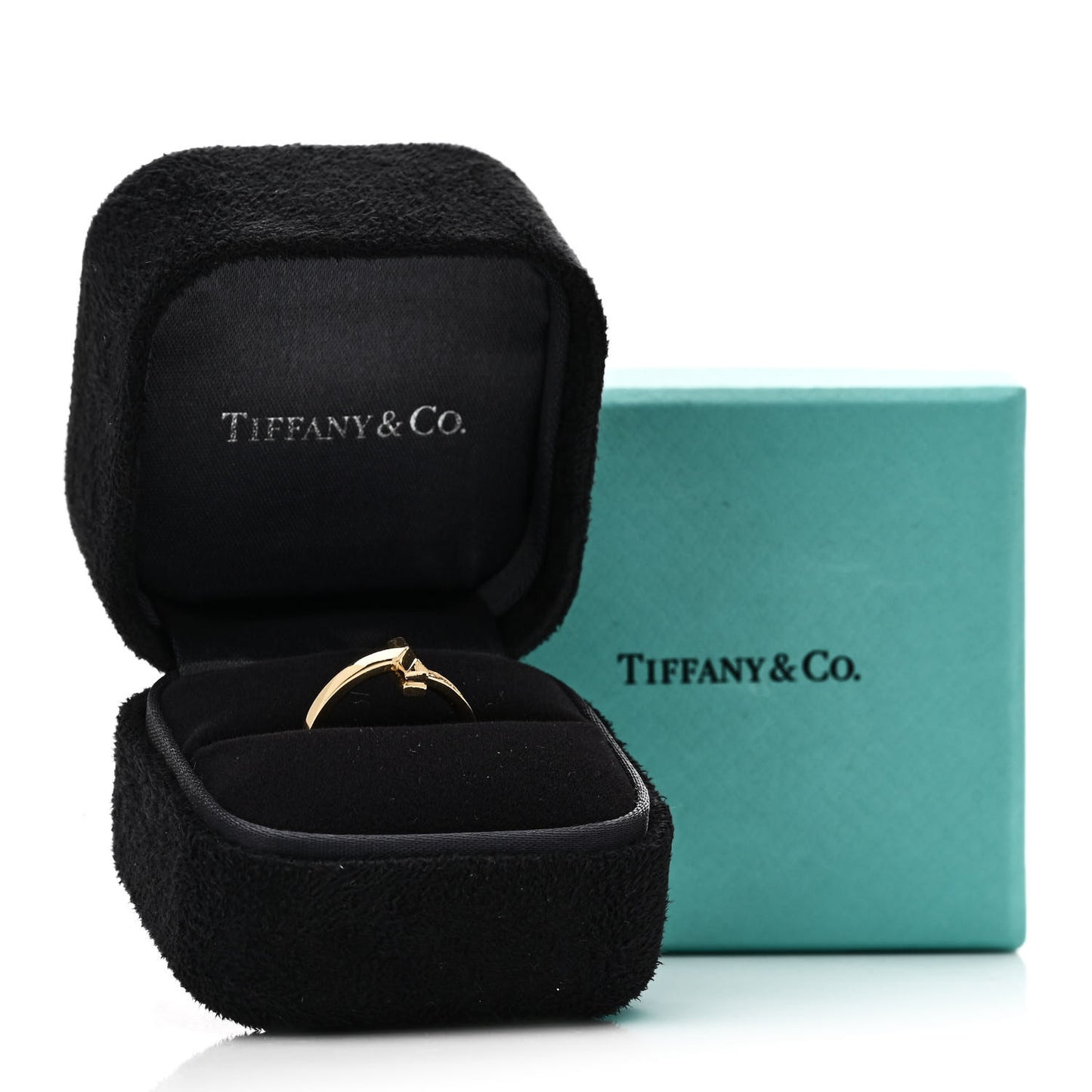 18K Yellow Gold Diamond 2.5mm T T1 Ring 48 4.5