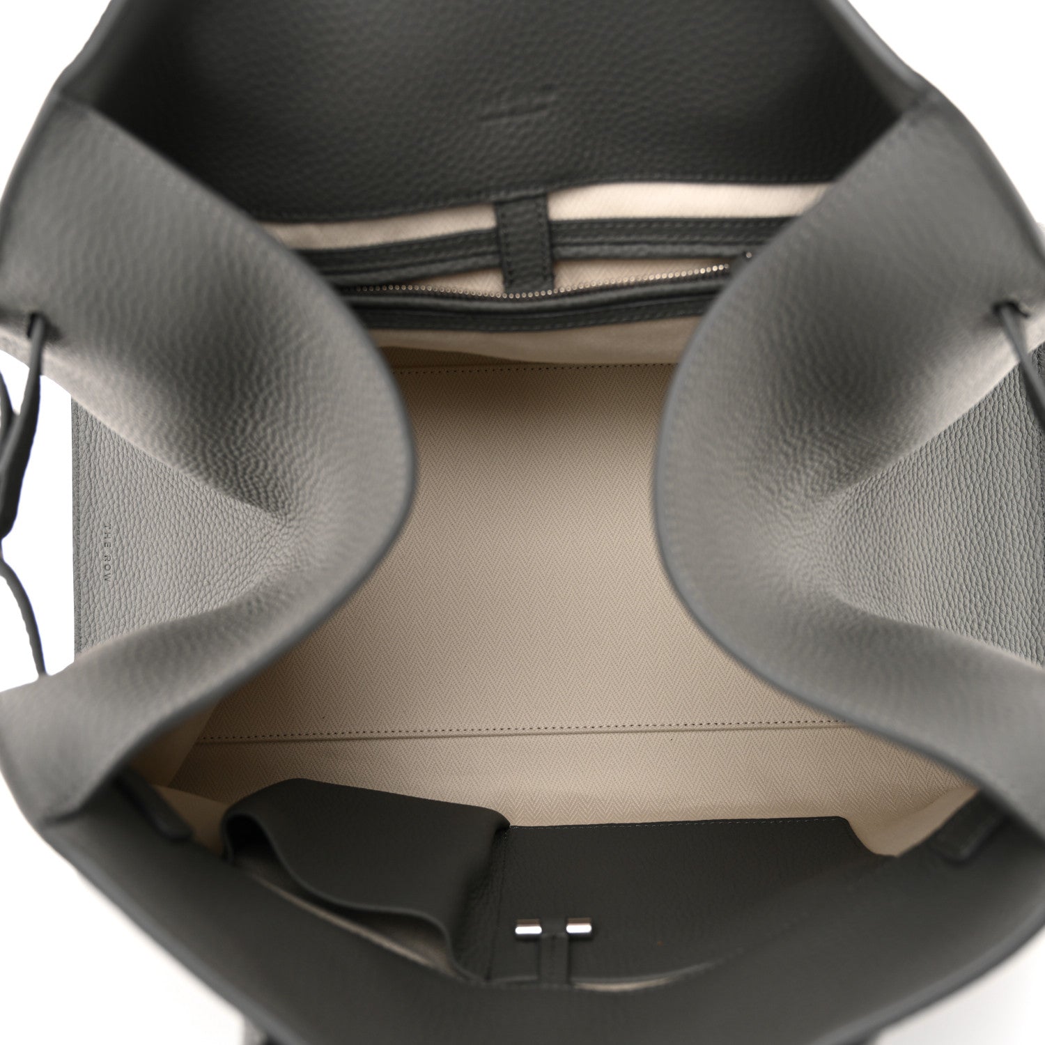 The Row Matte Grained Calfskin Soft Margaux 15 Timouse Grey 5 of 10