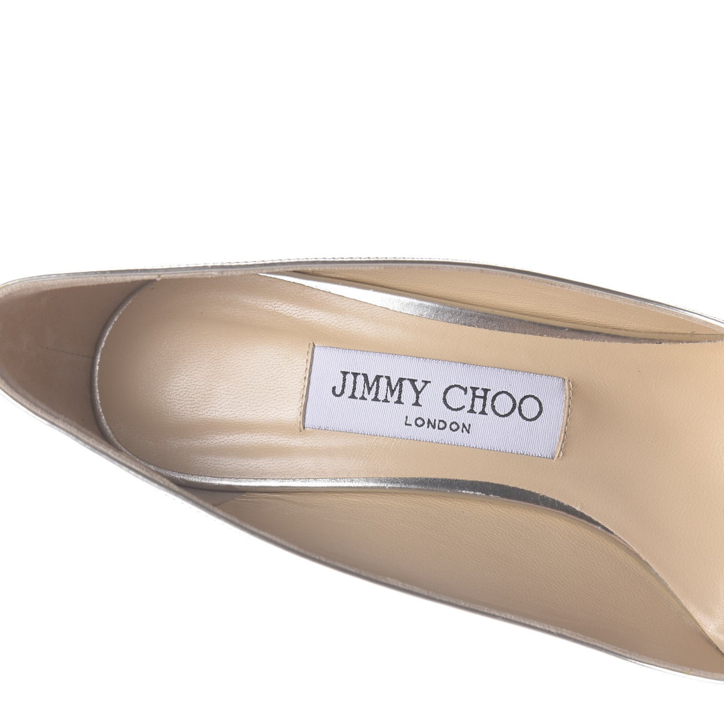 Mirror Calfskin Romy 85 Pumps 37.5 Silver