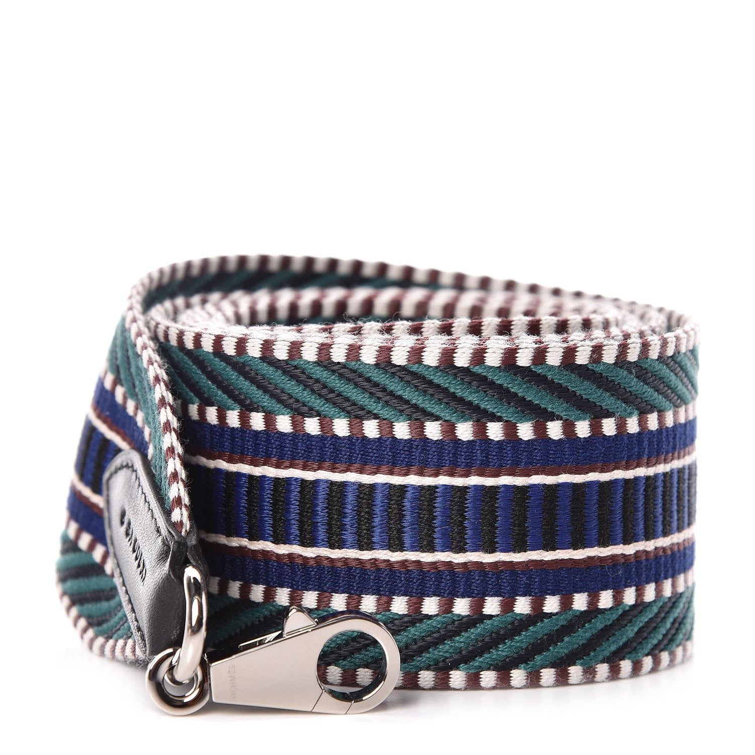 Hermes Toile Swift 50mm Sangle Cavale Shoulder Strap Malachite Bleu Electrique Black 1 of 4