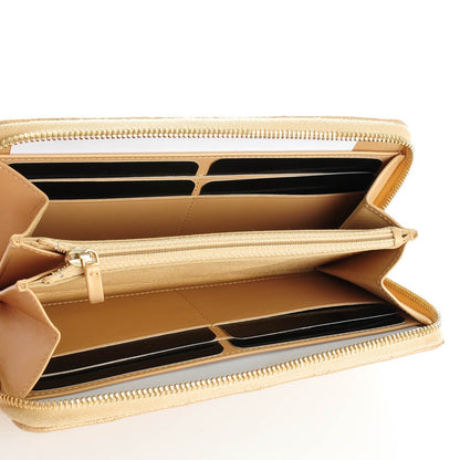 Chanel Pearly Caviar Quilted Large Gusset Zip Around Wallet Gold 5 of 8