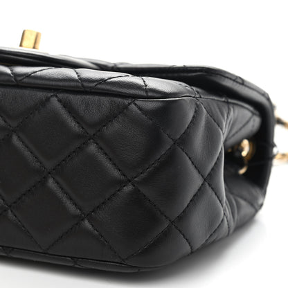 Chanel Lambskin Quilted Mini Pearl Crush Flap Black 6 of 9