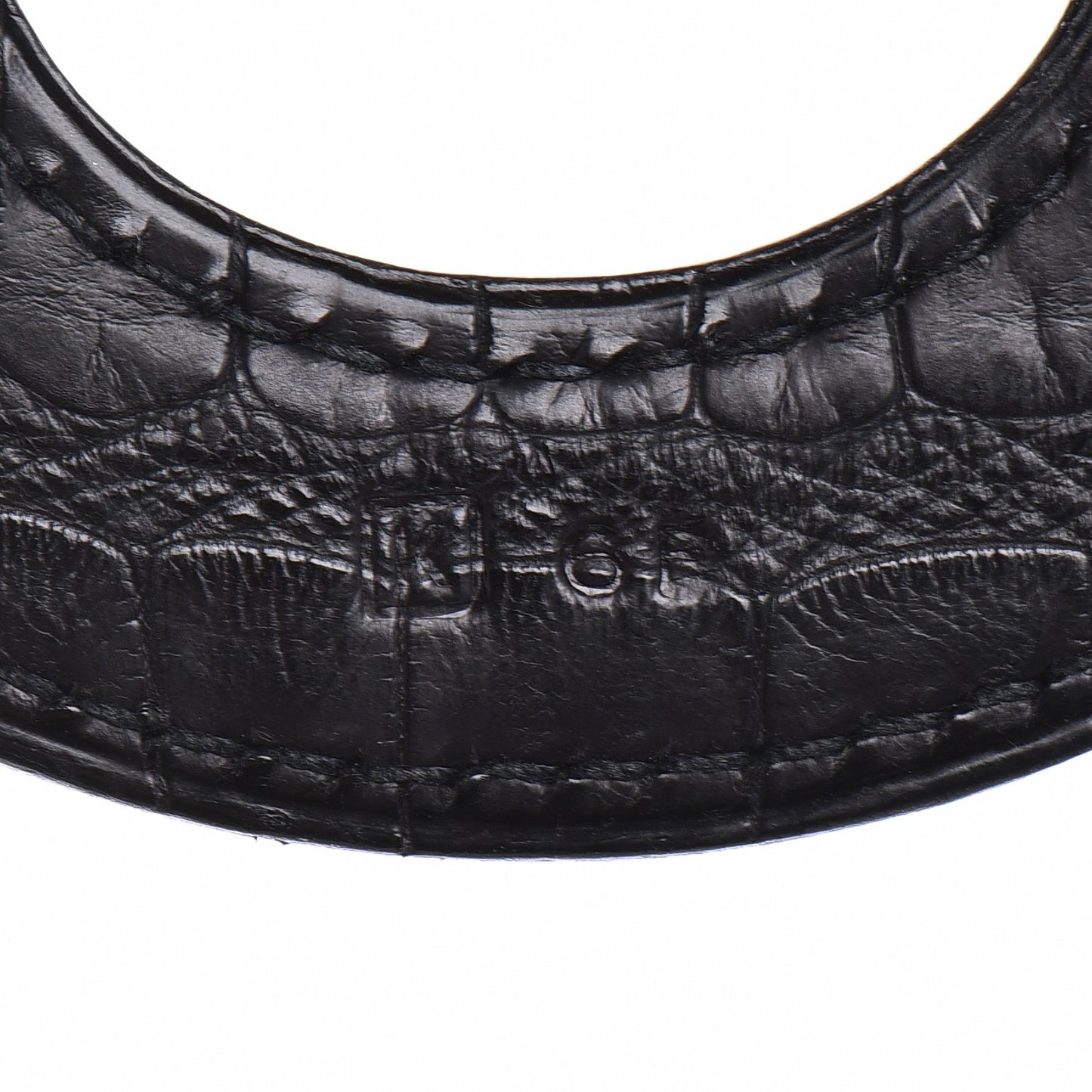 Buffalo Horn Alligator Isidore Necklace Black