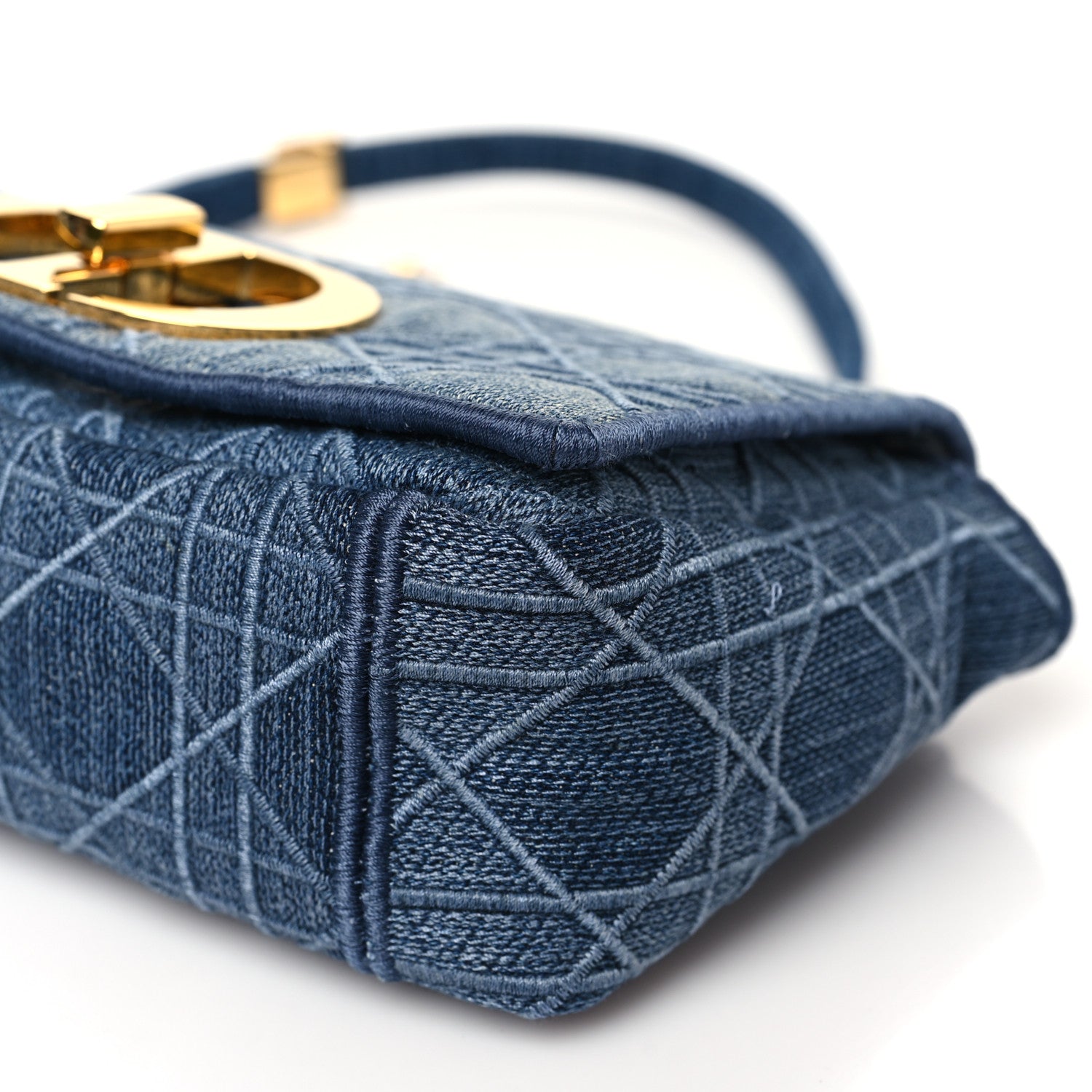 Christian Dior デニム ショルダーバッグ Christian Dior Denim Cannage Small Caro Bag Blue 1635569