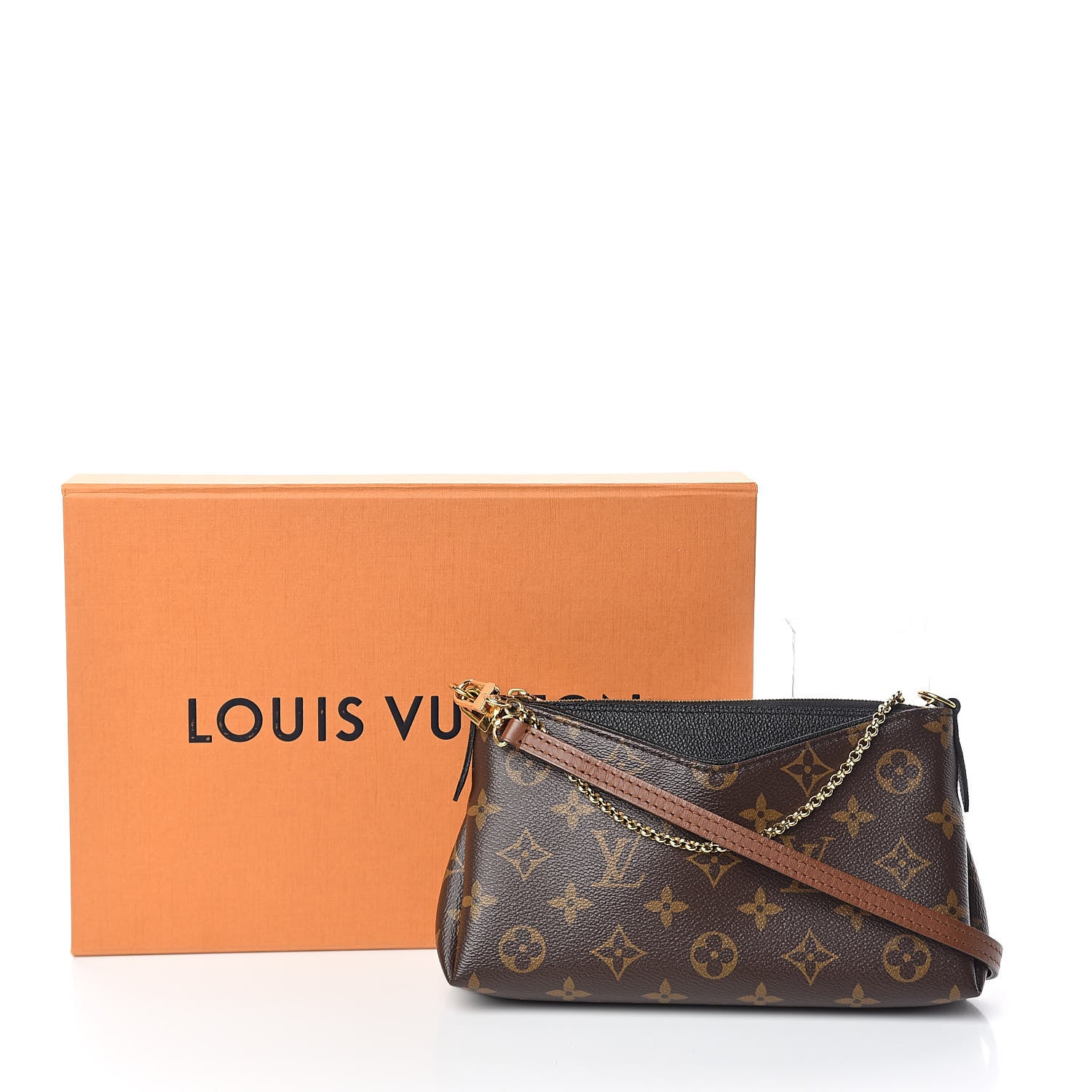 Louis Vuitton Monogram Pallas Clutch Black 10 of 10