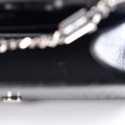 Saint Laurent Croc Calfskin Embossed Small Classic Monogram Kate Tassel Satchel Black 9 of 9