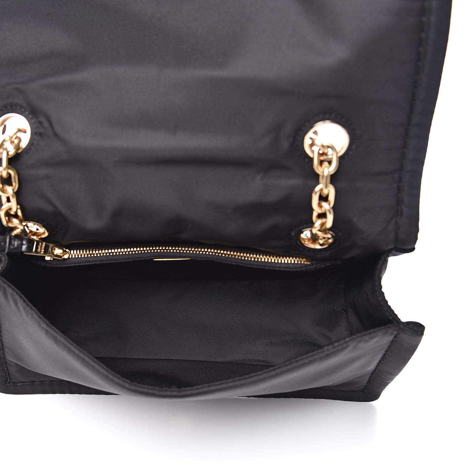 Prada Nylon Tessuto Chain Shoulder Bag Black 5 of 8