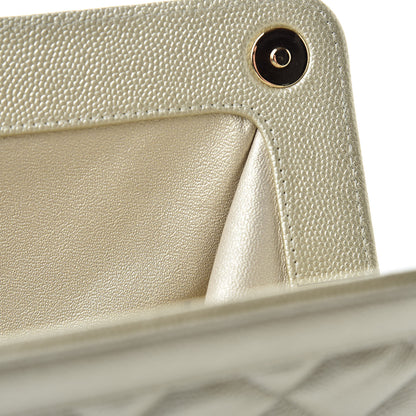 Chanel Caviar Quilted Clutch Gold 9 of 9