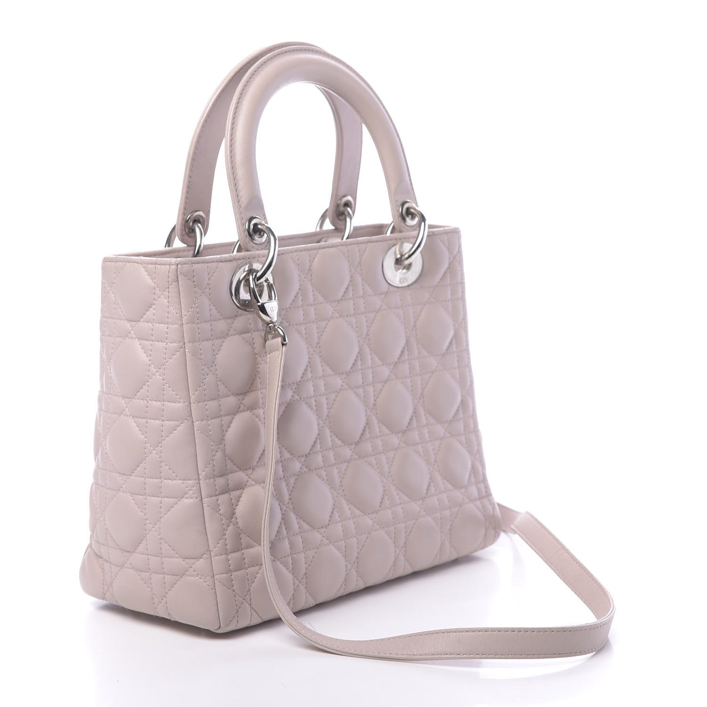 Lambskin Cannage Medium Lady Dior Light Pink