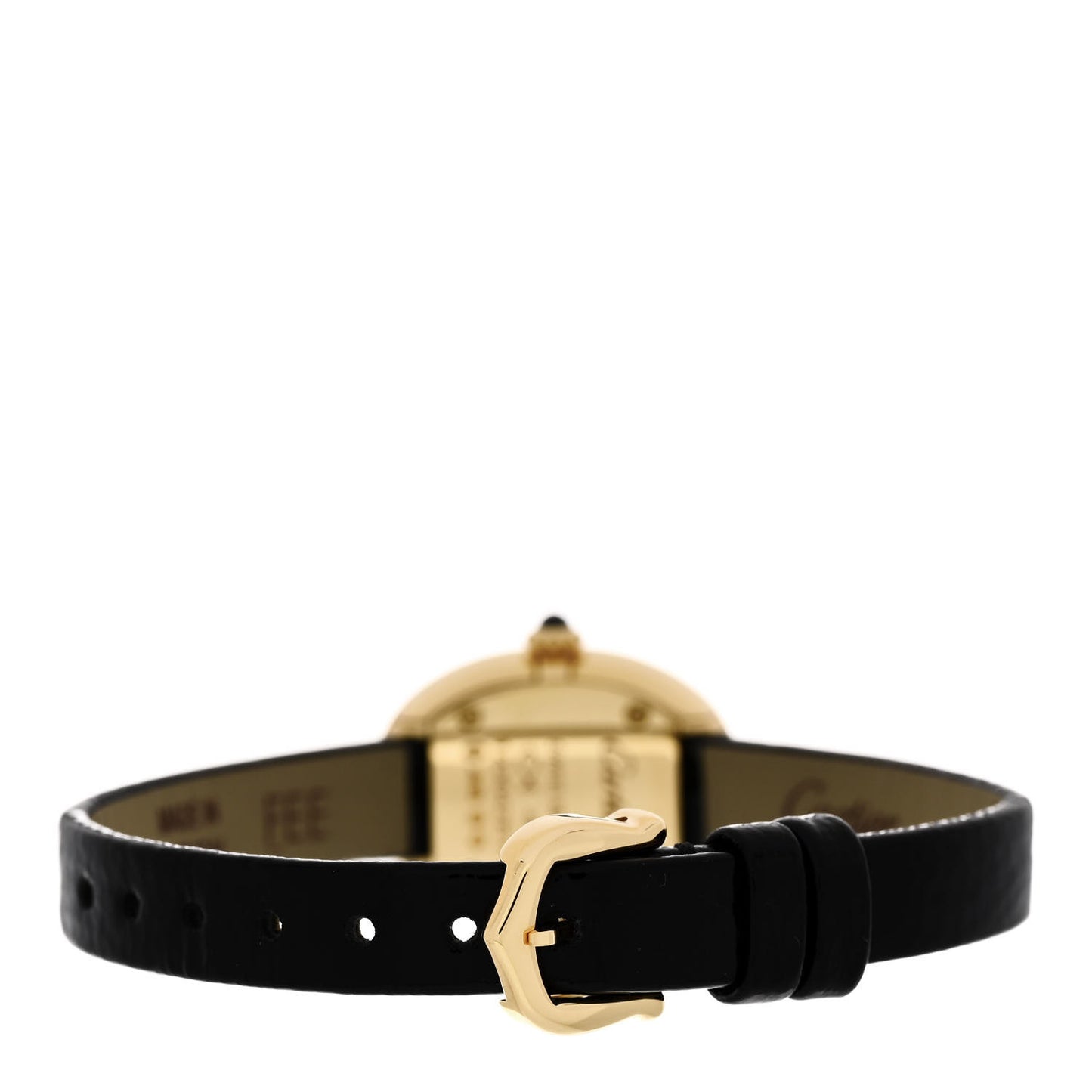 18K Yellow Gold Calfskin 18mm Baignoire Quartz Watch