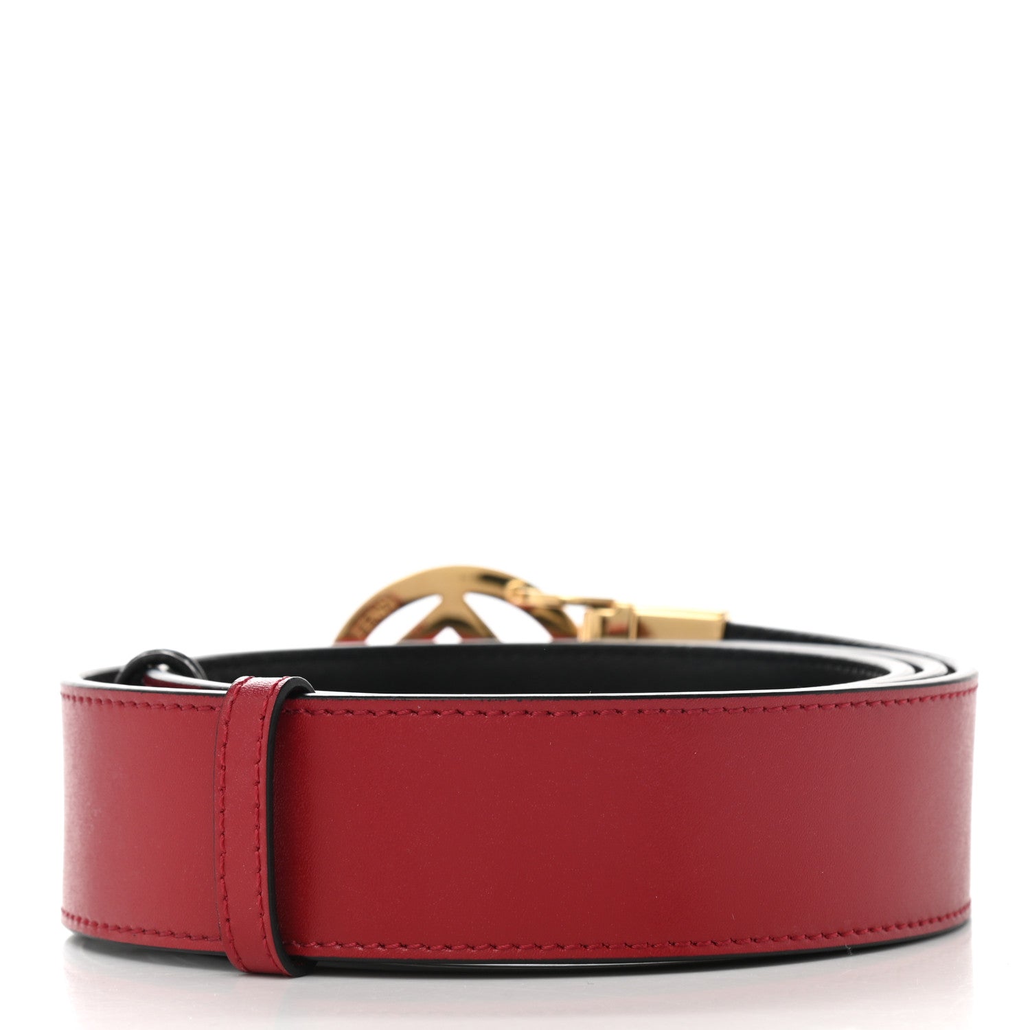 Fendi Calfskin F is Fendi Belt 105 Strawberry Black 2 of 10