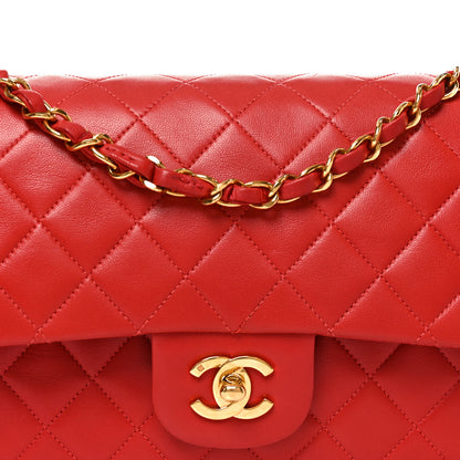 Chanel Lambskin Quilted Medium Double Flap Red 9 of 11
