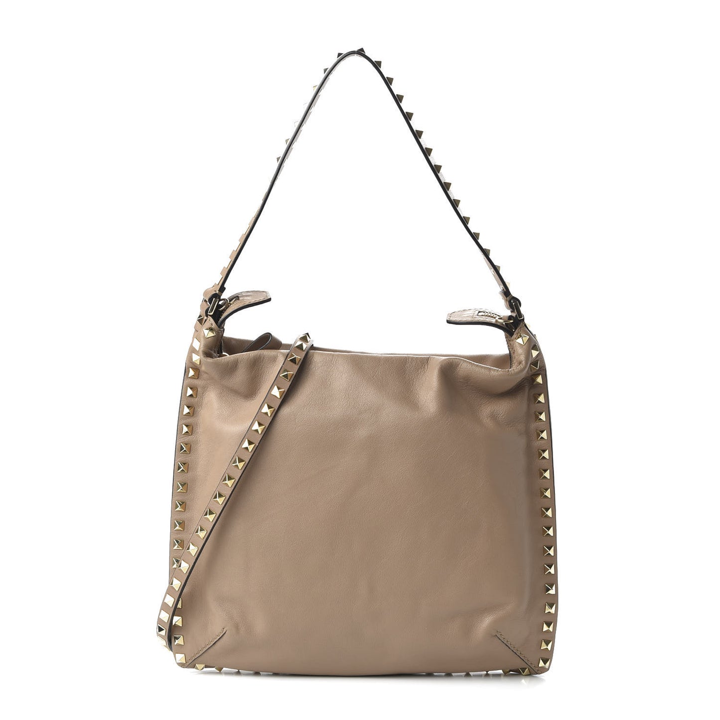 Vitello Rockstud Hobo Beige