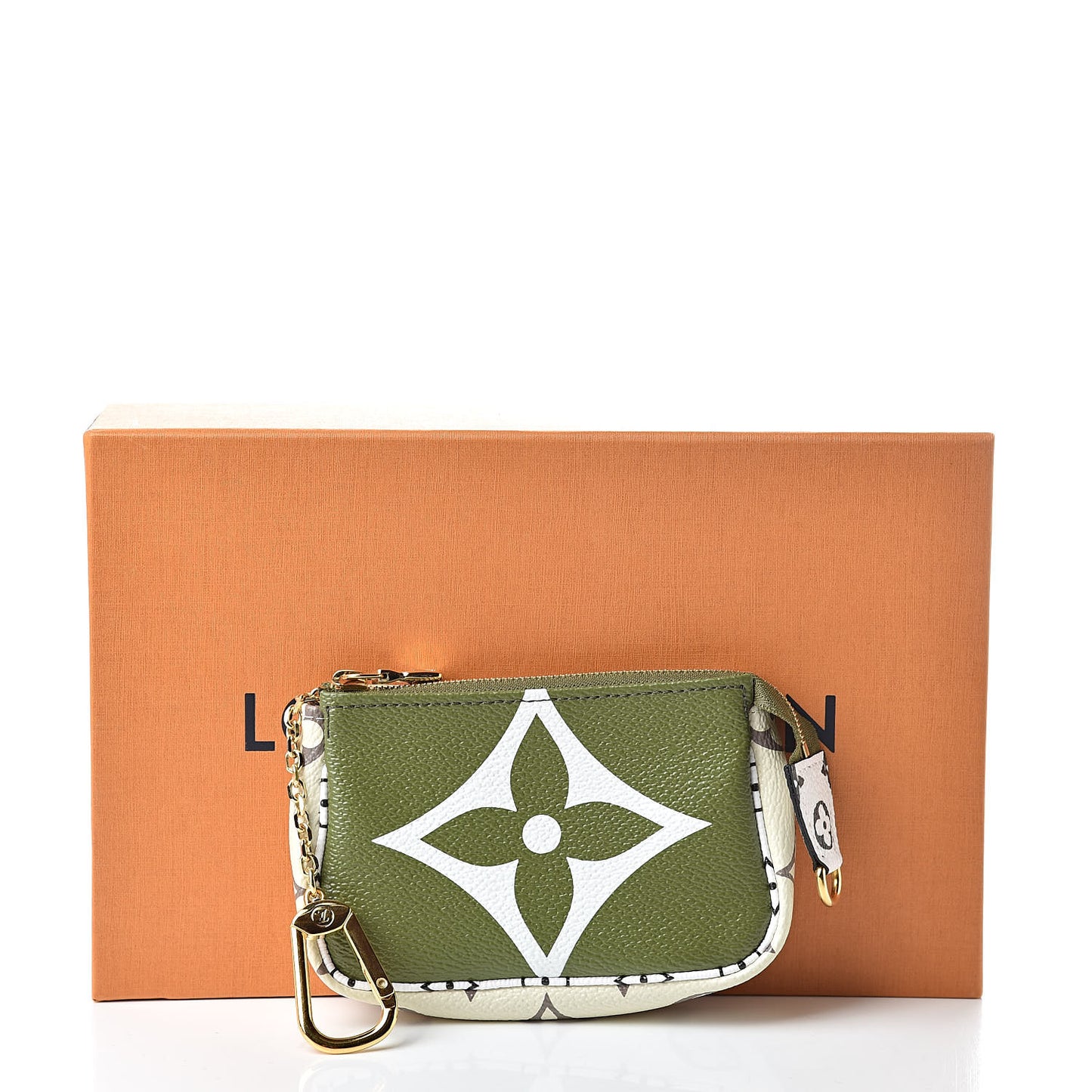 Monogram Giant Micro Pochette Accessories Kaki White