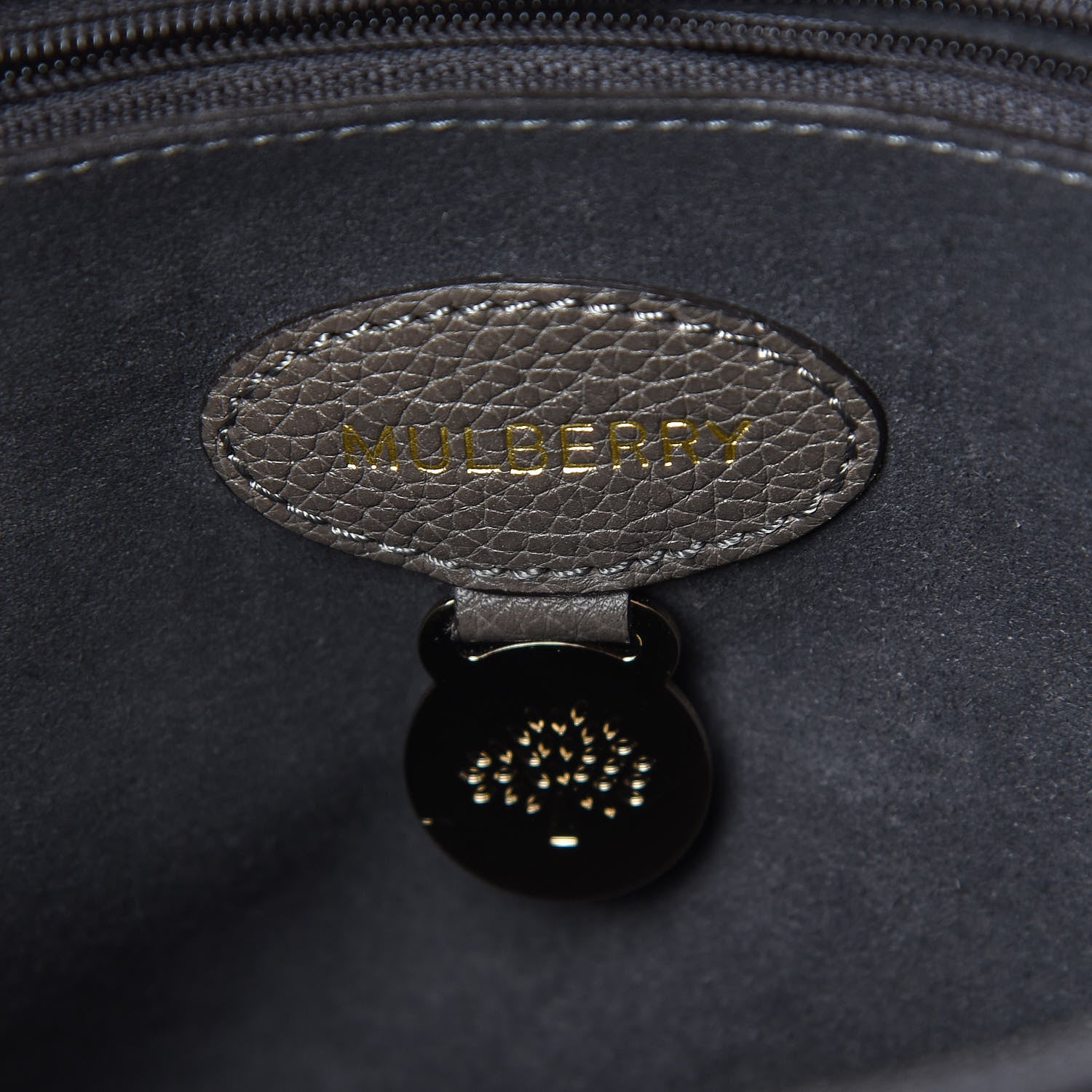 Mulberry Small Classic Grain Calfskin Medium Lily Flap Grey 5 of 11