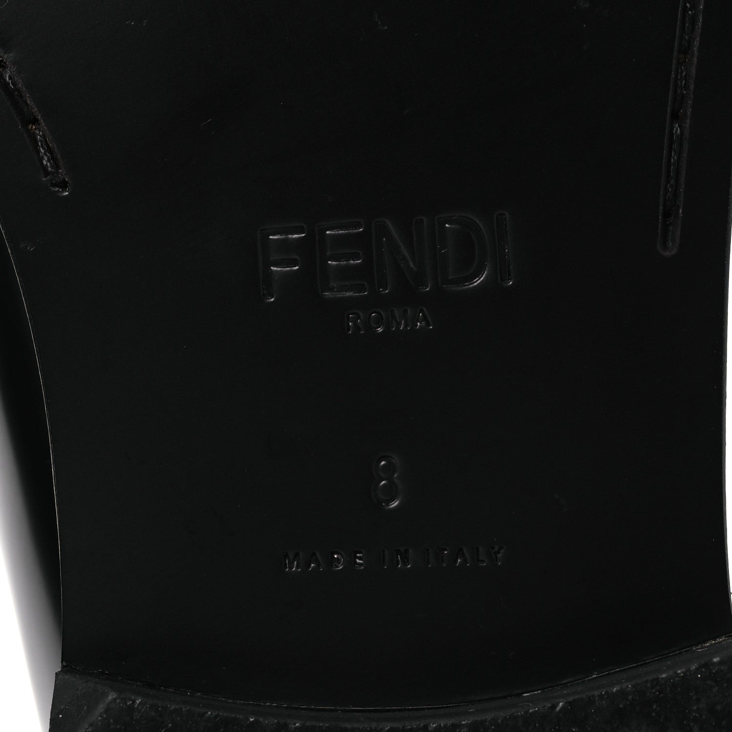 Fendi Vitello Mens O'Lock Loafers 8 Black 8 of 11