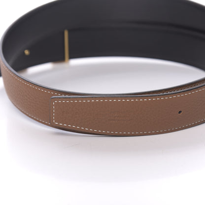 Hermes Swift Togo 32mm H Belt 90 Black Gold 5 of 6