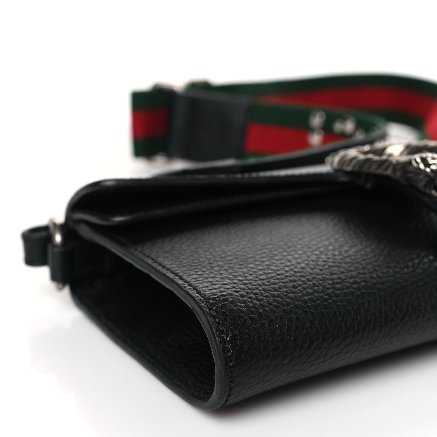 Dollar Calfskin Web Small Dionysus Crossbody Bag Black