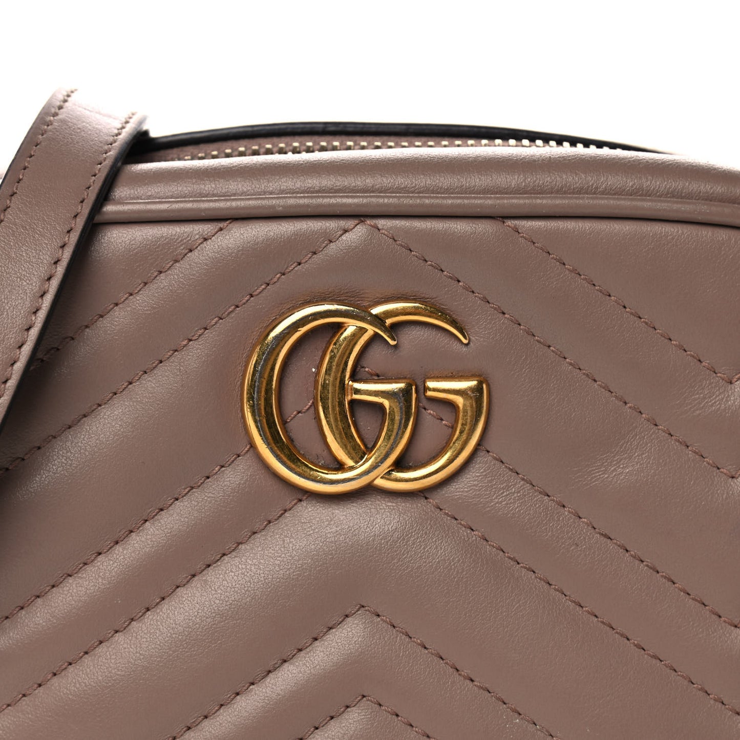 Calfskin Matelasse Mini GG Marmont Chain Shoulder Bag Porcelain Rose