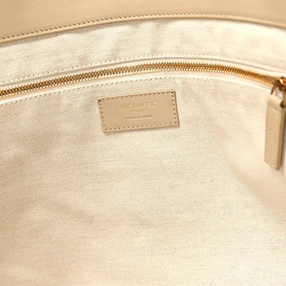 Saint Laurent Nubuck Suede Quilted Maxi Icare Shopping Tote Safari Beige 7 of 13