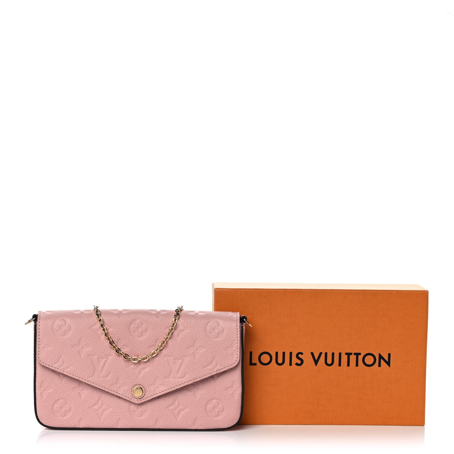 Louis Vuitton Empreinte Pochette Felicie Chain Wallet Rose Poudre 13 of 13