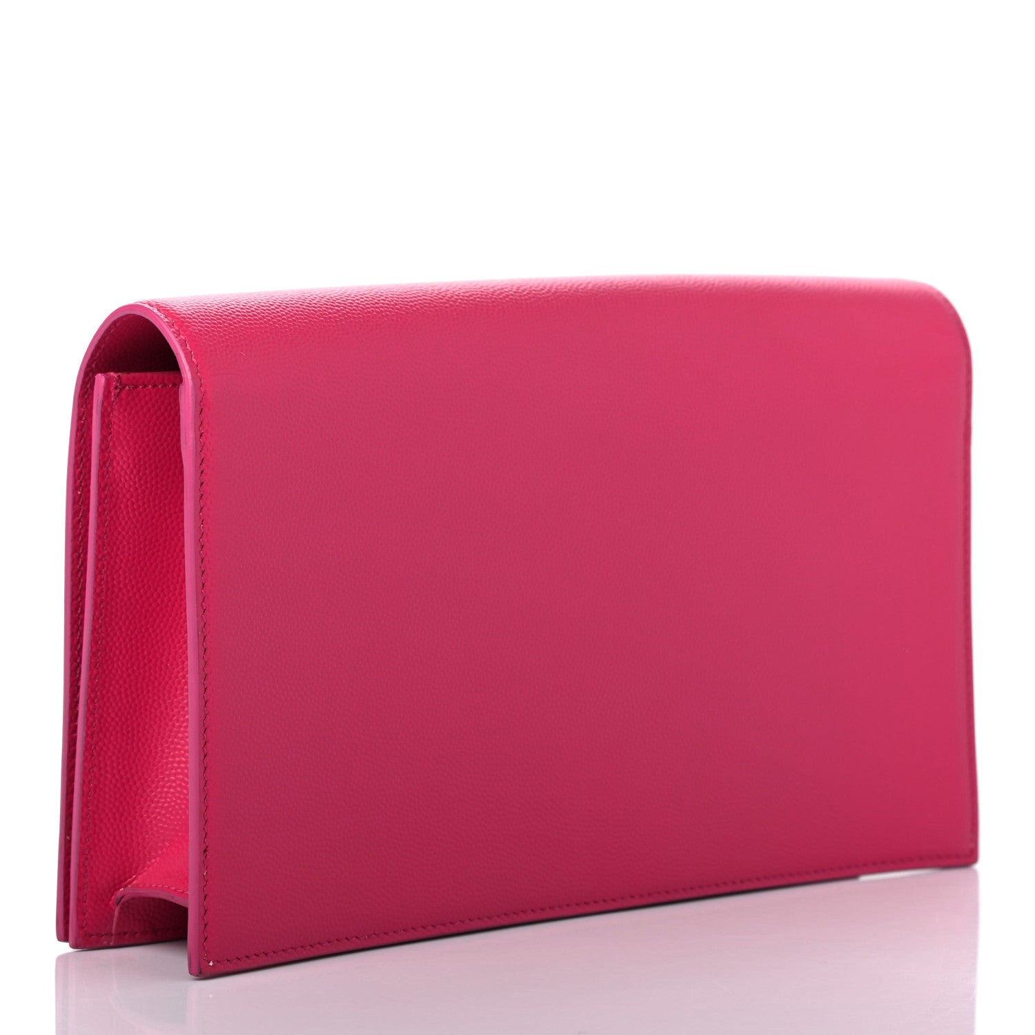 Saint Laurent Grain De Poudre Classic Monogram Kate Clutch Lipstick Fuchsia 2 of 10