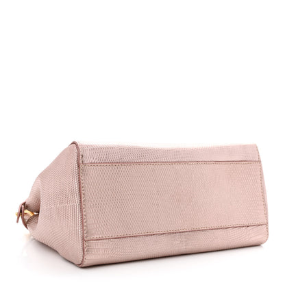 Fendi Lizard Mini Peekaboo Iconic Satchel Pink 4 of 10