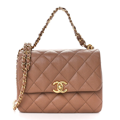 Chanel Caviar Quilted Coco First Flap Beige 1 of 11