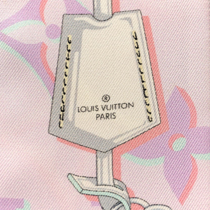 Louis Vuitton Silk Monogram Escale Confidential Bandeau Blue Pink 3 of 3