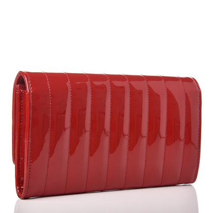 Saint Laurent Patent Calfskin Matelasse Monogram Large Vicky Continental Wallet Rouge Eros 3 of 7