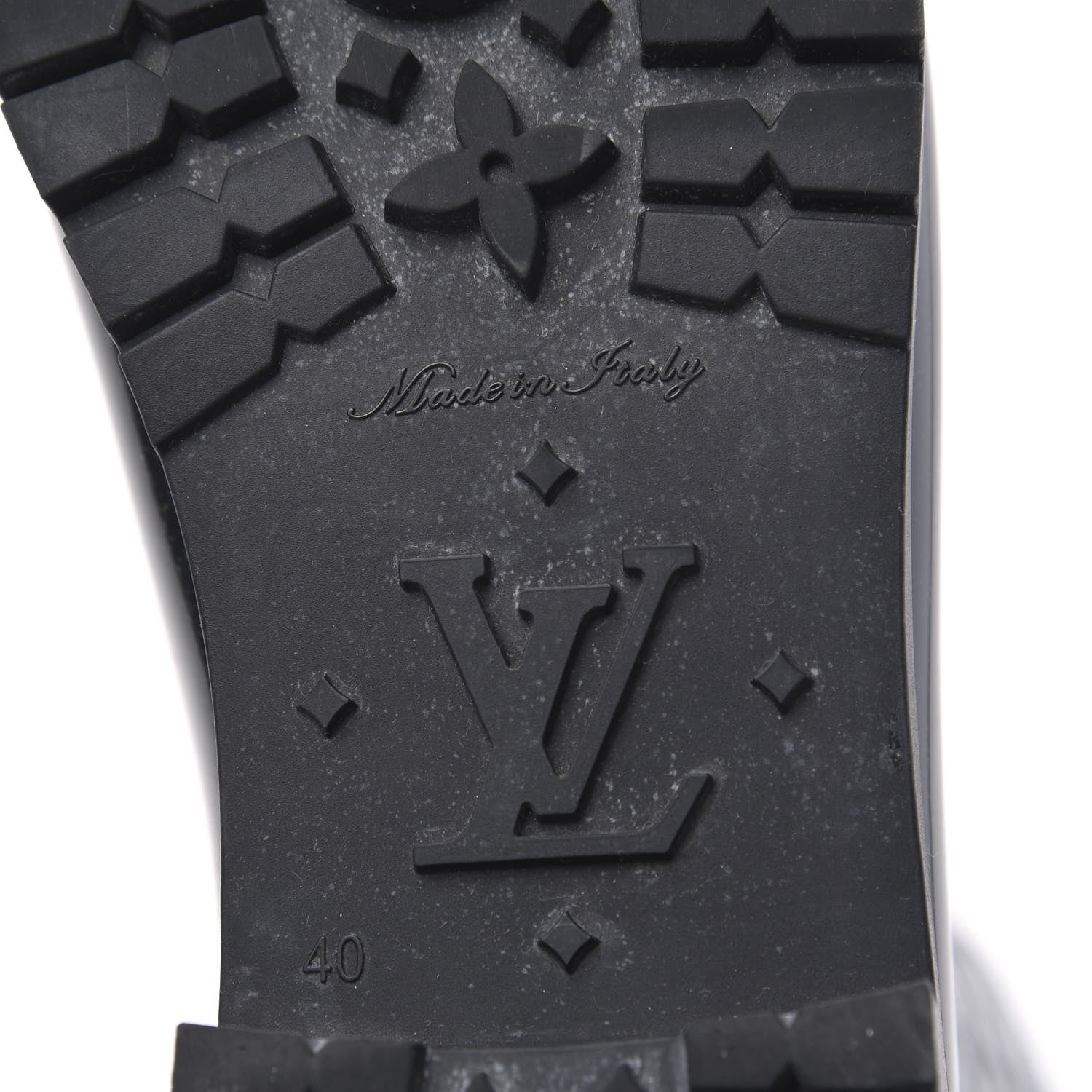 Louis Vuitton Rubber Embossed Monogram Splash Rain Boots 40 Black 7 of 8