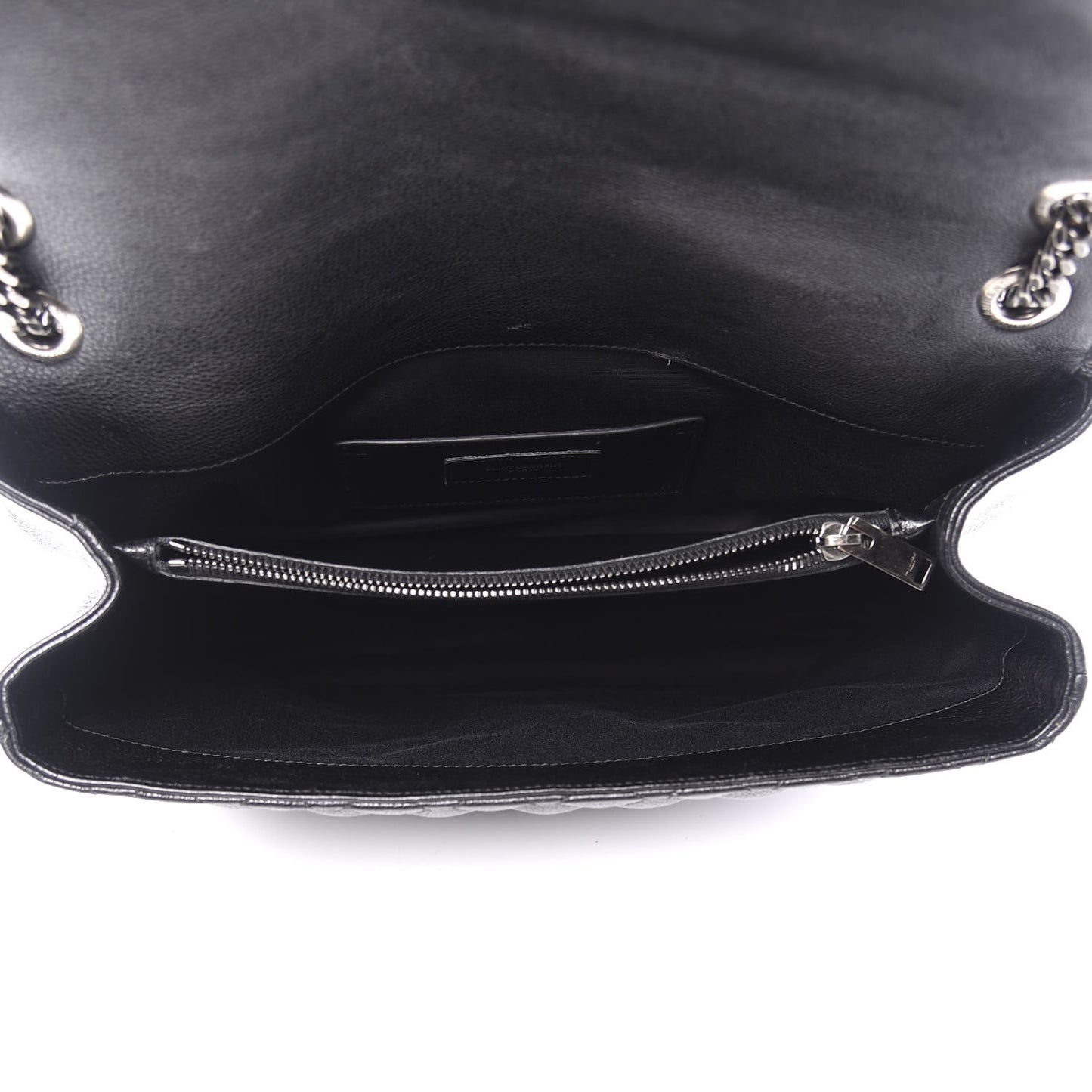 Calfskin Mixed Matelasse Triquilt Large Monogram Envelope Satchel Black White