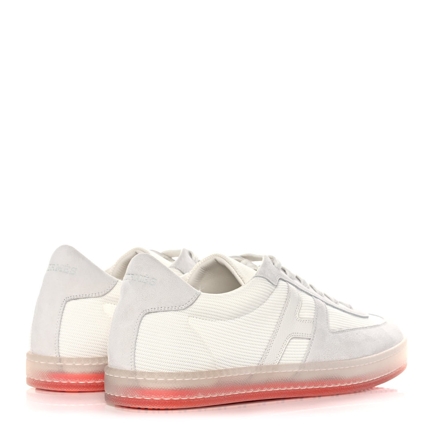 Hermes Technical Mesh Suede Boomerang Sneakers 42.5 White 4 of 10