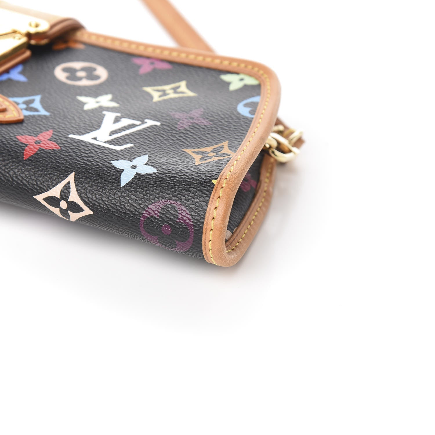 Louis Vuitton Monogram Multicolor Shirley Black 7 of 8