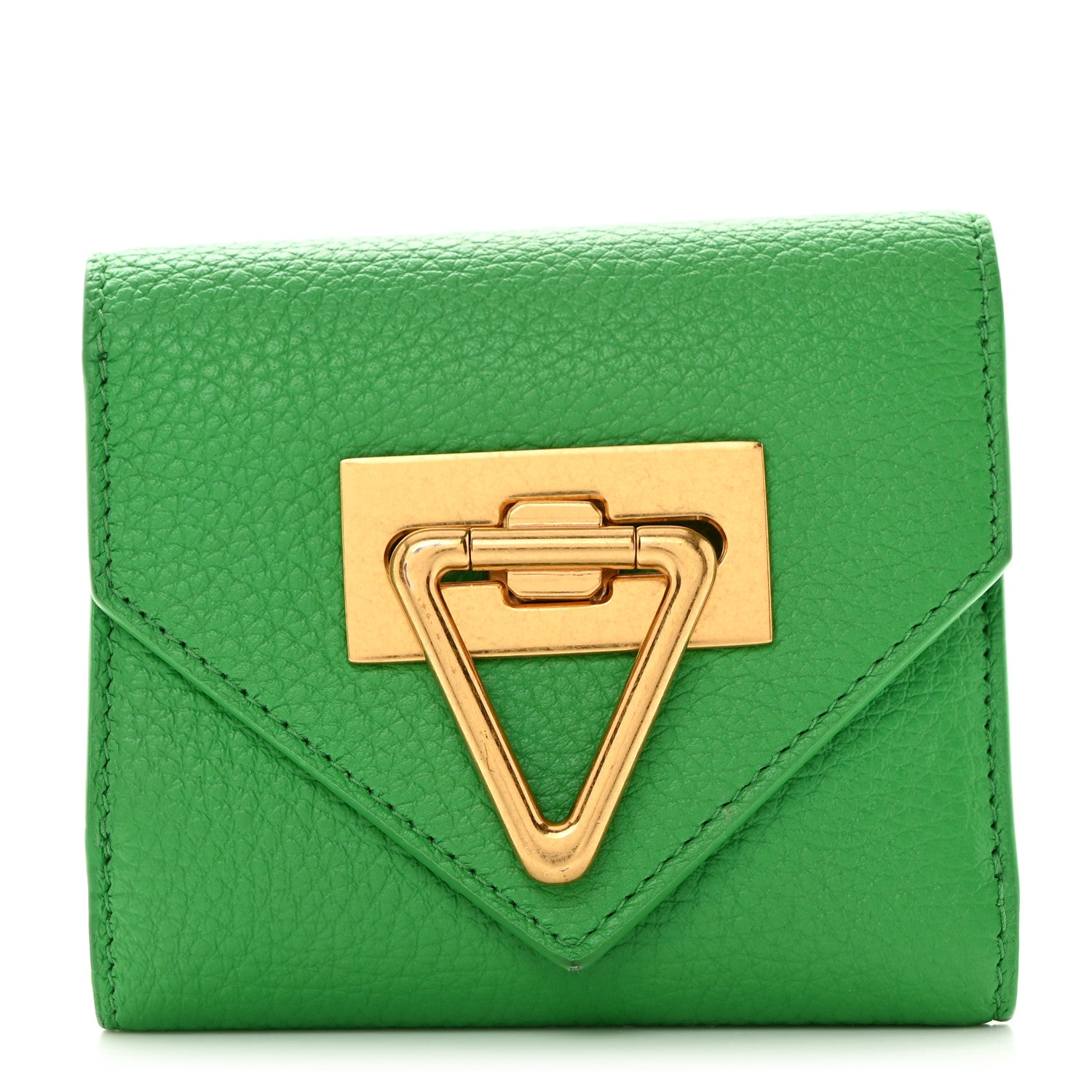 Bottega Veneta Calfskin Point Lock Card Case 1 of 8