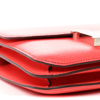 Hermes Epsom Enamel Constance 18 Rose Texas Rouge De Coeur 9 of 11