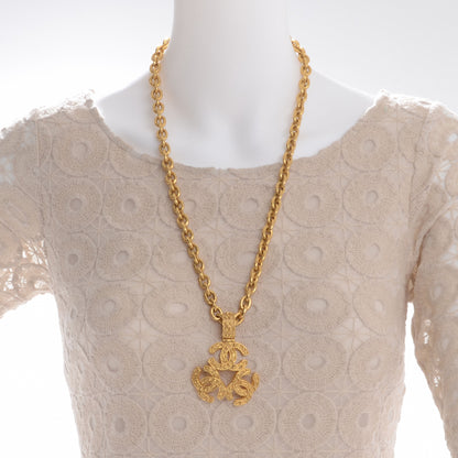 Chanel Triple CC Chain Necklace Gold 2 of 5