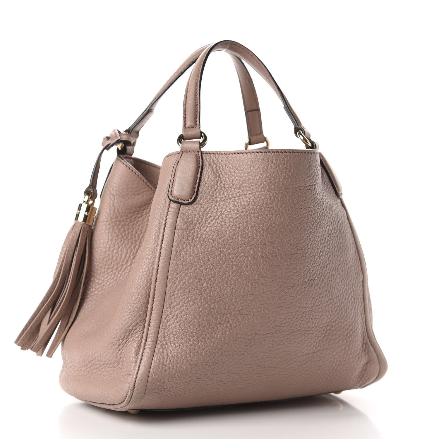 Gucci Pebbled Calfskin Small Soho Shoulder Bag Light Pink 3 of 19