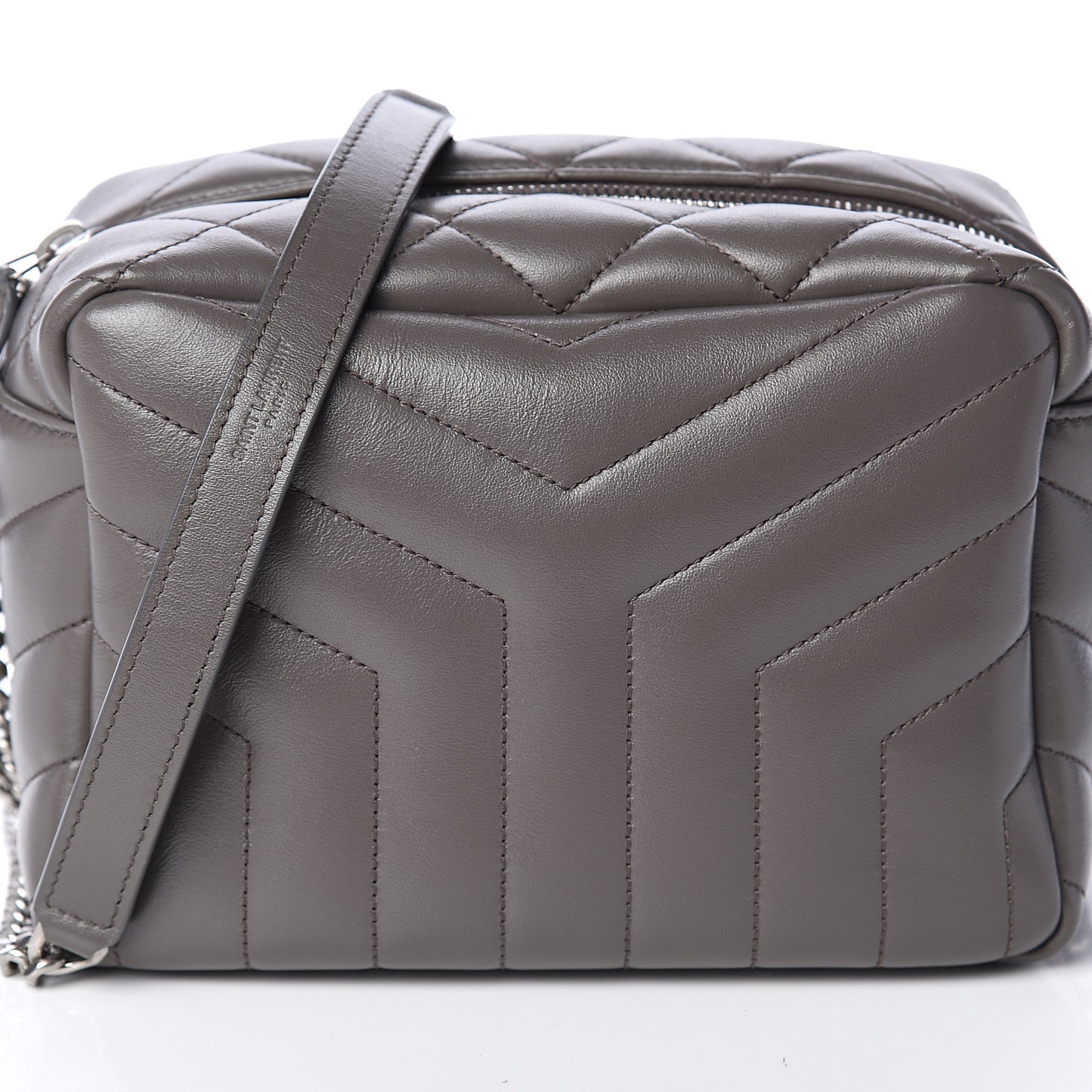 Calfskin Y Quilted Monogram Small Loulou Bowling Bag Earth
